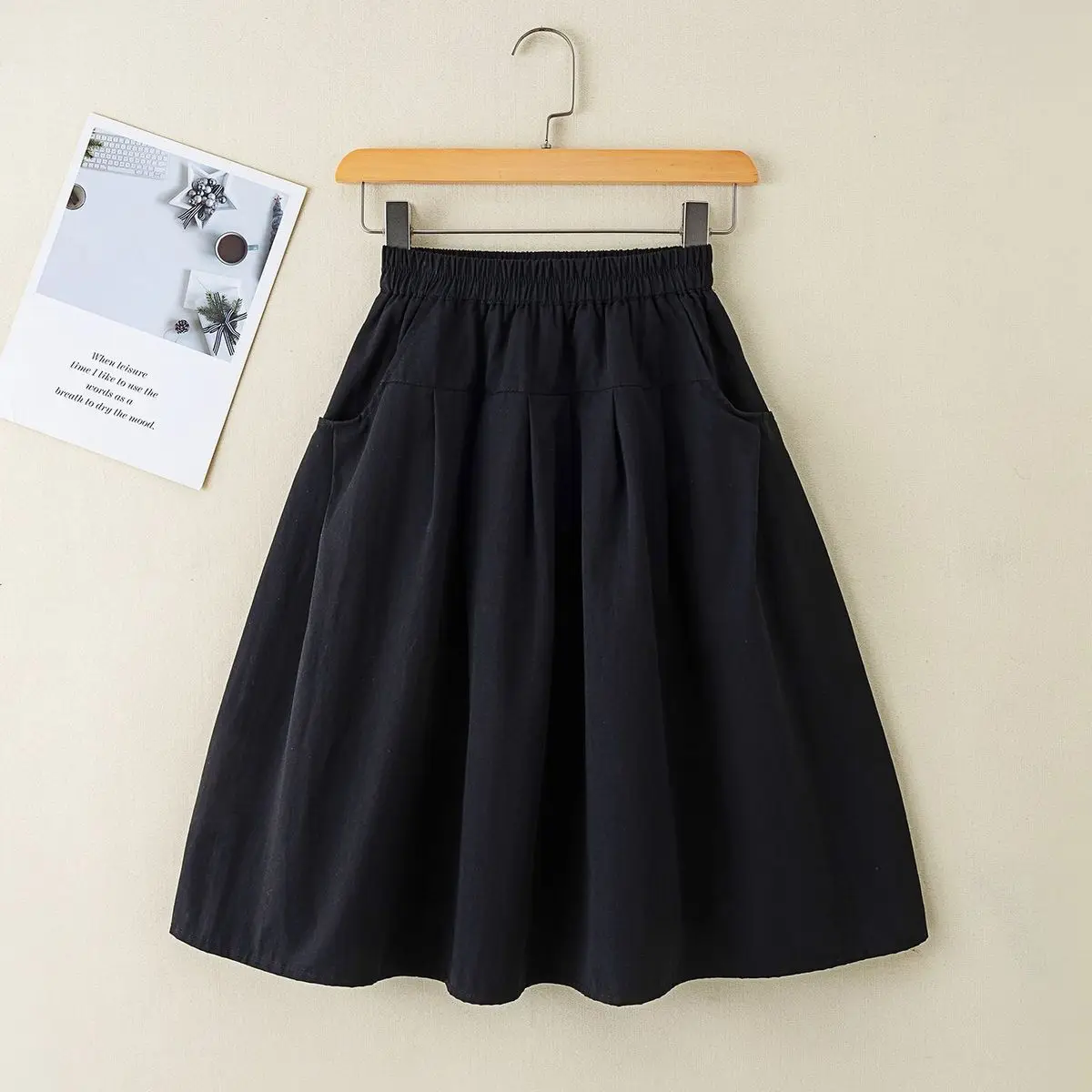 Preppy Style Over The Knee Pleated Skirt for Tween Girls Knee Length Schoolgirl Skirt Spring Autumn Seasonal Casual Wear thumbnail 2