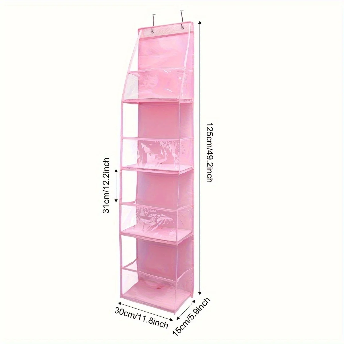 1pc storage hanging bag behind the door, suitable for storing cosmetics, clothes, hats, shoes, and towels in various room types thumbnail 2
