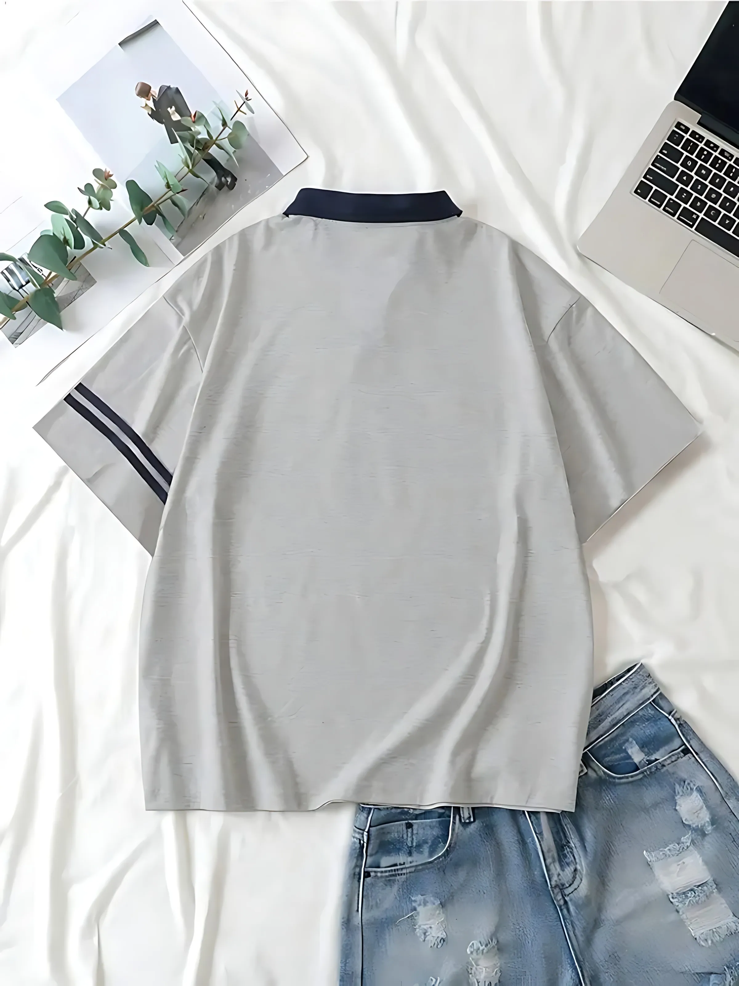 The 2025 summer new men's POLO shirt features a casual fashionable comfortable soft and breathable 3D letter pattern print thumbnail 6
