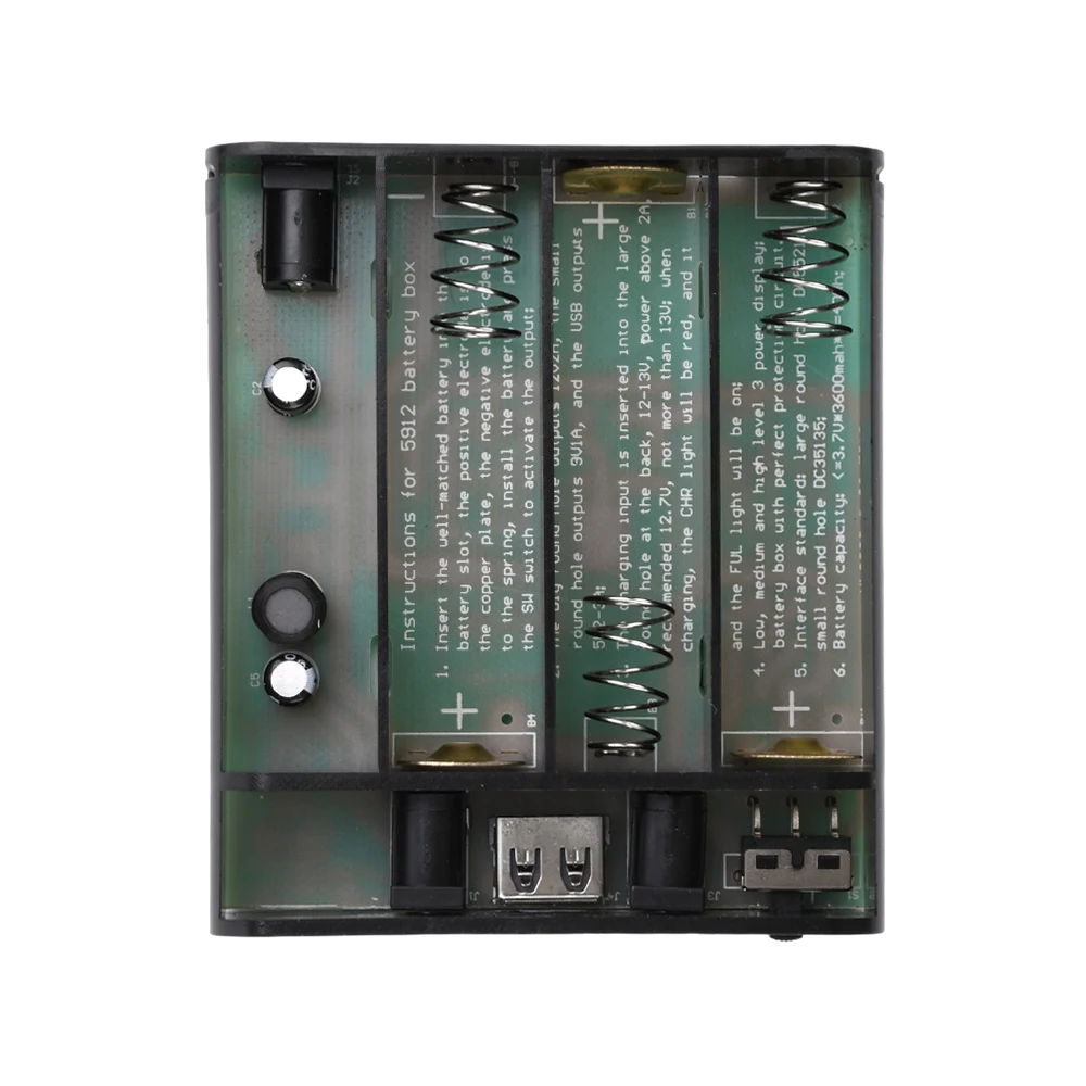 5V 9V 12V UPS 3*18650 Lithium Battery Soldering Free Kit Surveillance Camera Router Emergency Power Supply DIY Loose Part thumbnail 5