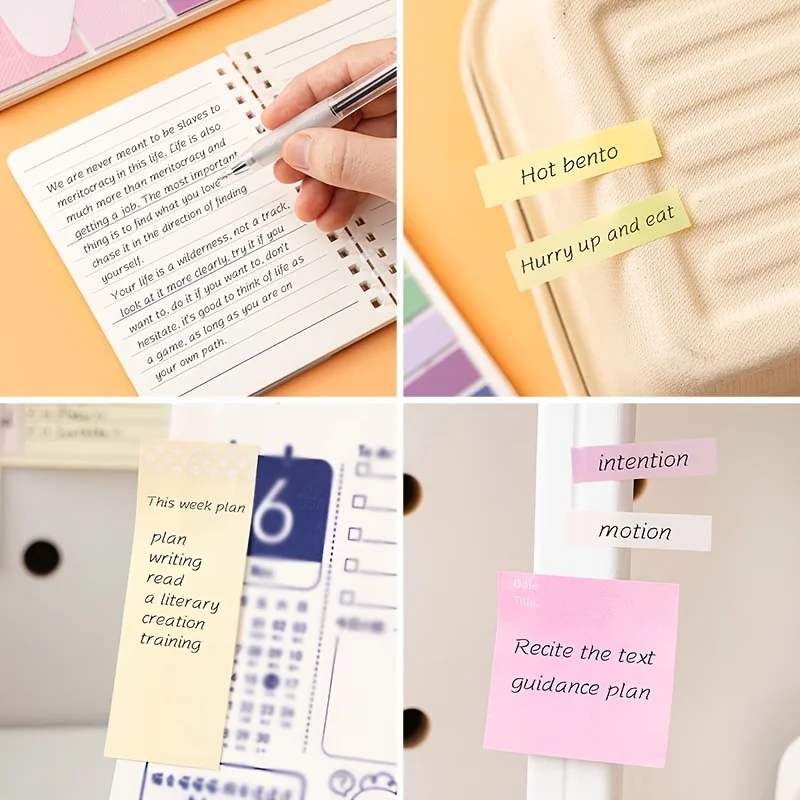 Sticky Notes Set Index Tabs Memo Pads for School Office Supplies thumbnail 6