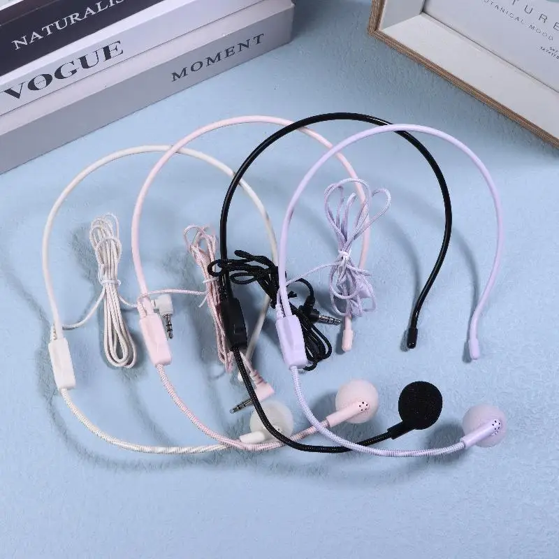 1Pcs Wired 3.5mm Plug Guide Lecture Speech Headset Mic Portable Head-mounted Headset Microphone For Teaching Meeting thumbnail 2