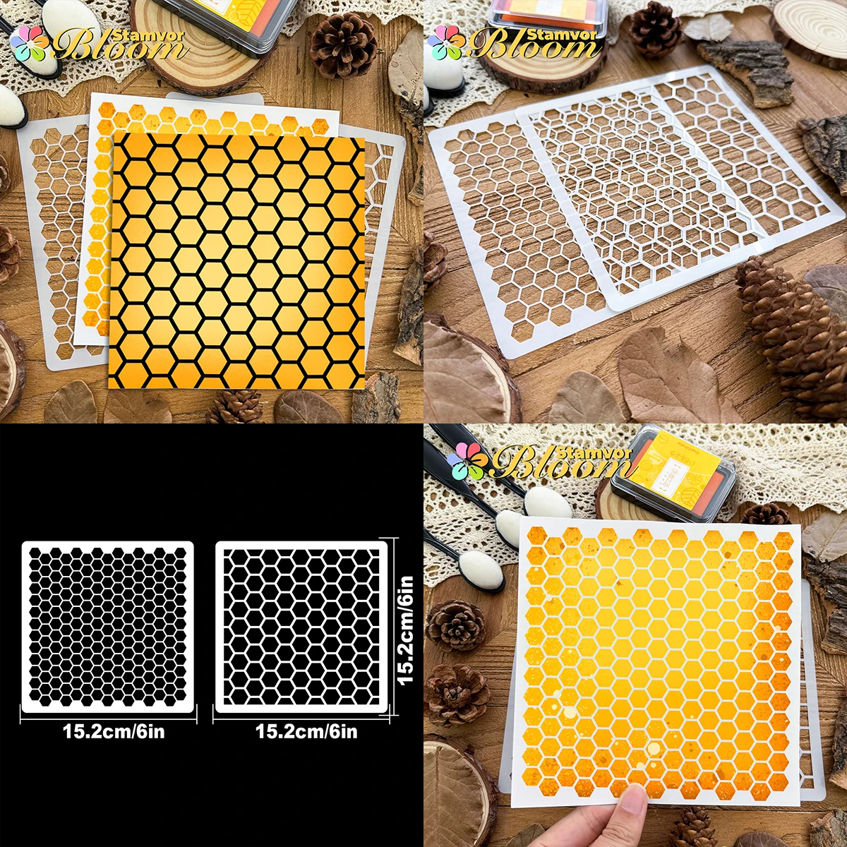 Original Pratical Tools Cook Coffee Bees Stars Baby Cloth Texture Partterns Stencils, Paper - Spray Paint & Graffiti thumbnail 3