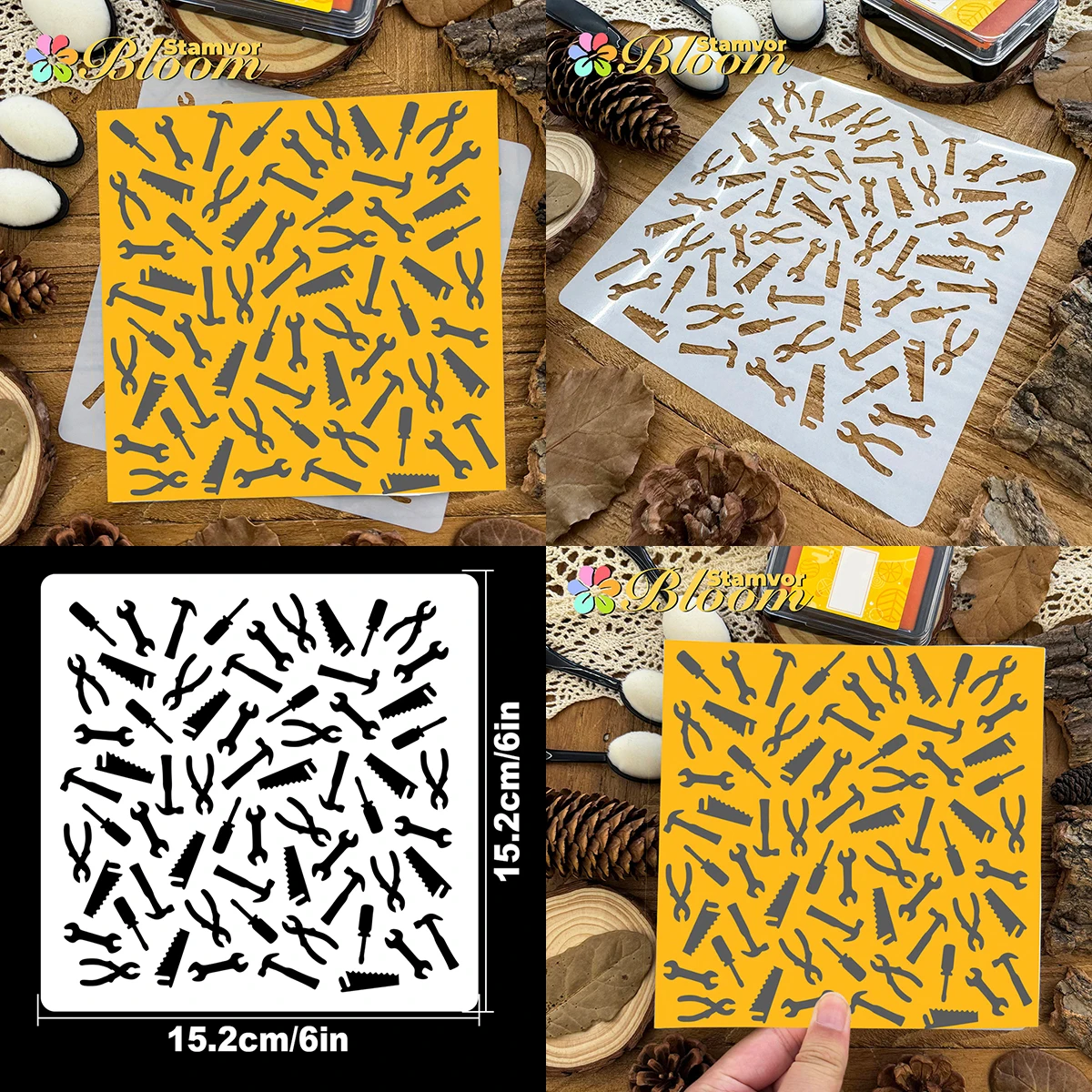 Original Pratical Tools Cook Coffee Bees Stars Baby Cloth Texture Partterns Stencils, Paper - Spray Paint & Graffiti thumbnail 5