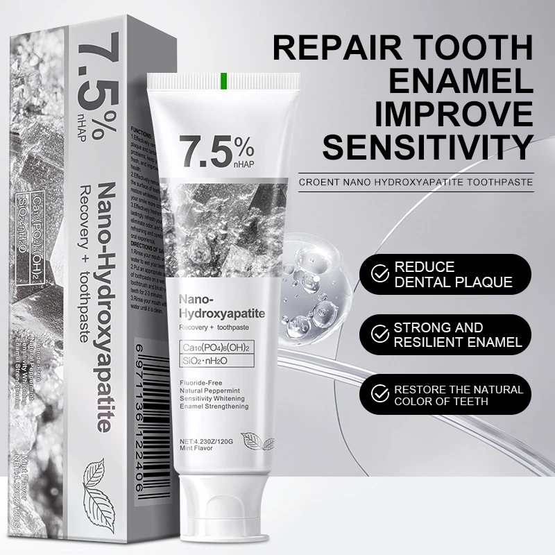 7.5% Hydroxyapatite Probiotic Whitening Toothpaste Enamel Oral Cavity Repair Breath Freshening Teeth Whitener Toothpaste 120g thumbnail 2