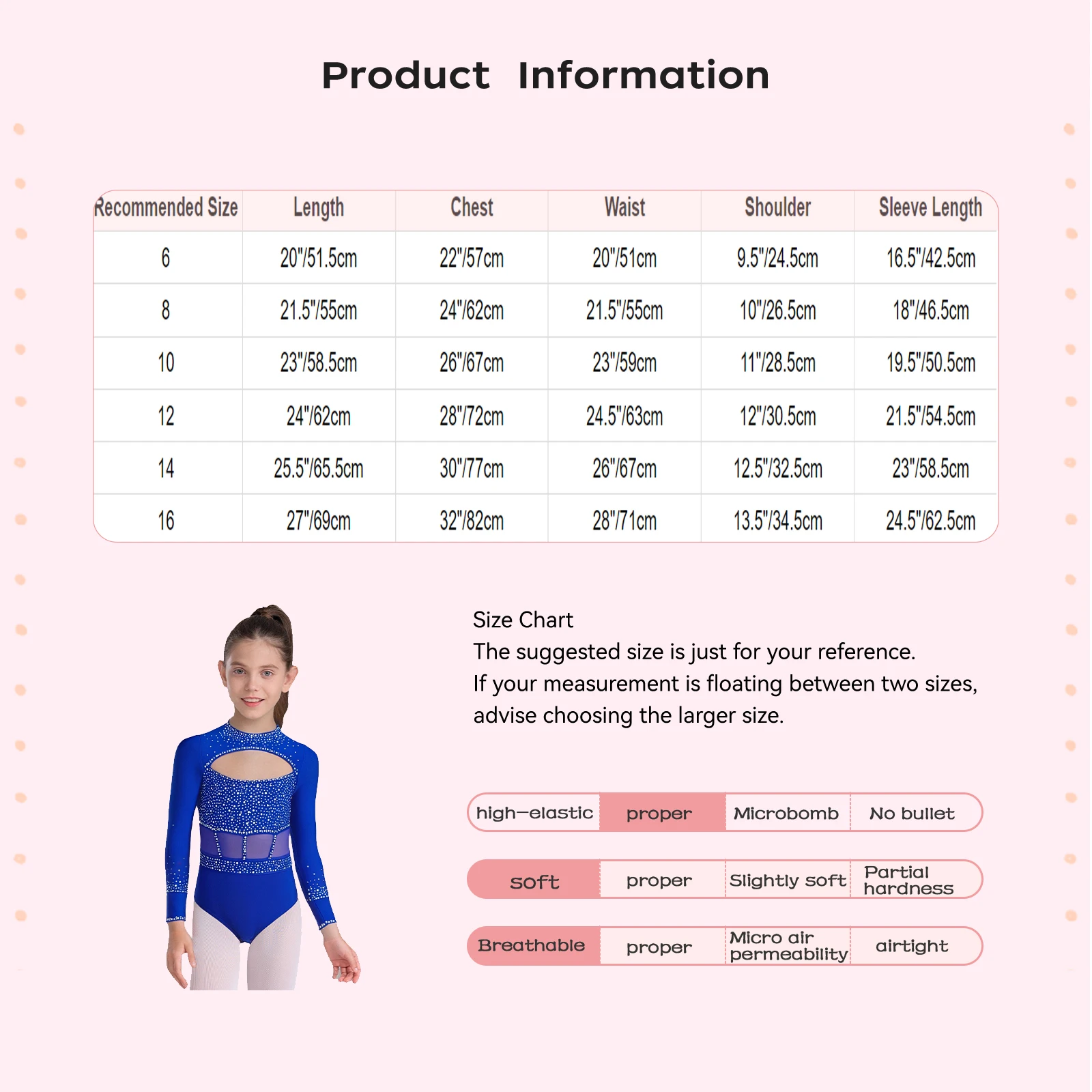 Kids Girls Rhythmic Gymnastics Figure Skating Ballet Performance Jersey Leotard Shiny Rhinestones Bodysuit Competition Costume thumbnail 2