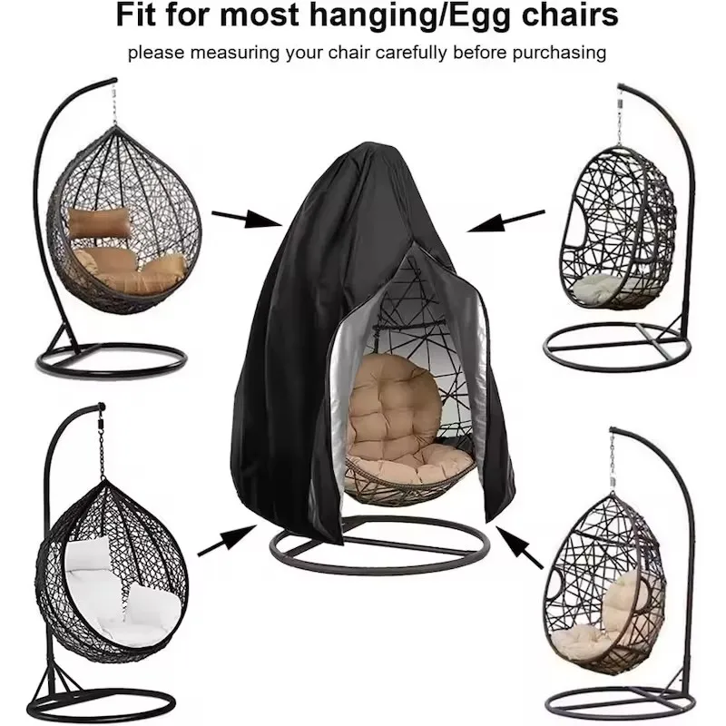 Waterproof Heavy Duty Patio Hanging Egg Chair Cover Single/Double Seat Cocoon Swing Chair Protector Garden Dust Cover thumbnail 3