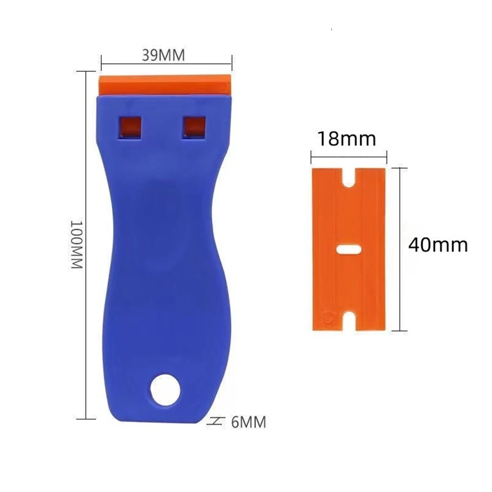 Plastic Razor Blade Scraper Tool Razor Scraper With Plastic Blades Cleaning Scraper Remover For Floor Stove Car Window Glass thumbnail 5