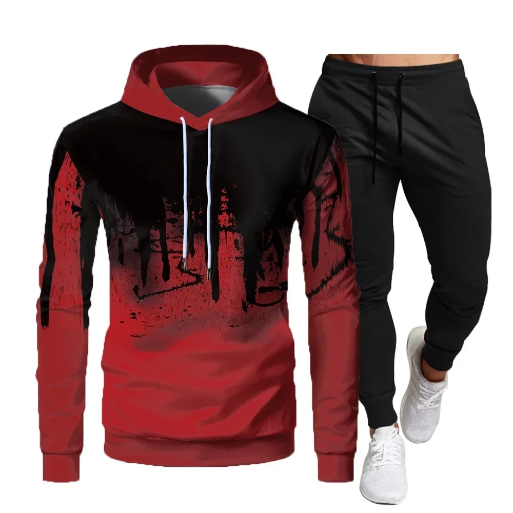 2025 Brand Autumn and Winter Hoodie Suit Men's Fashion Hoodie Brand Pants Casual Jogging Suit Sports Wear Sweatshirt thumbnail 5