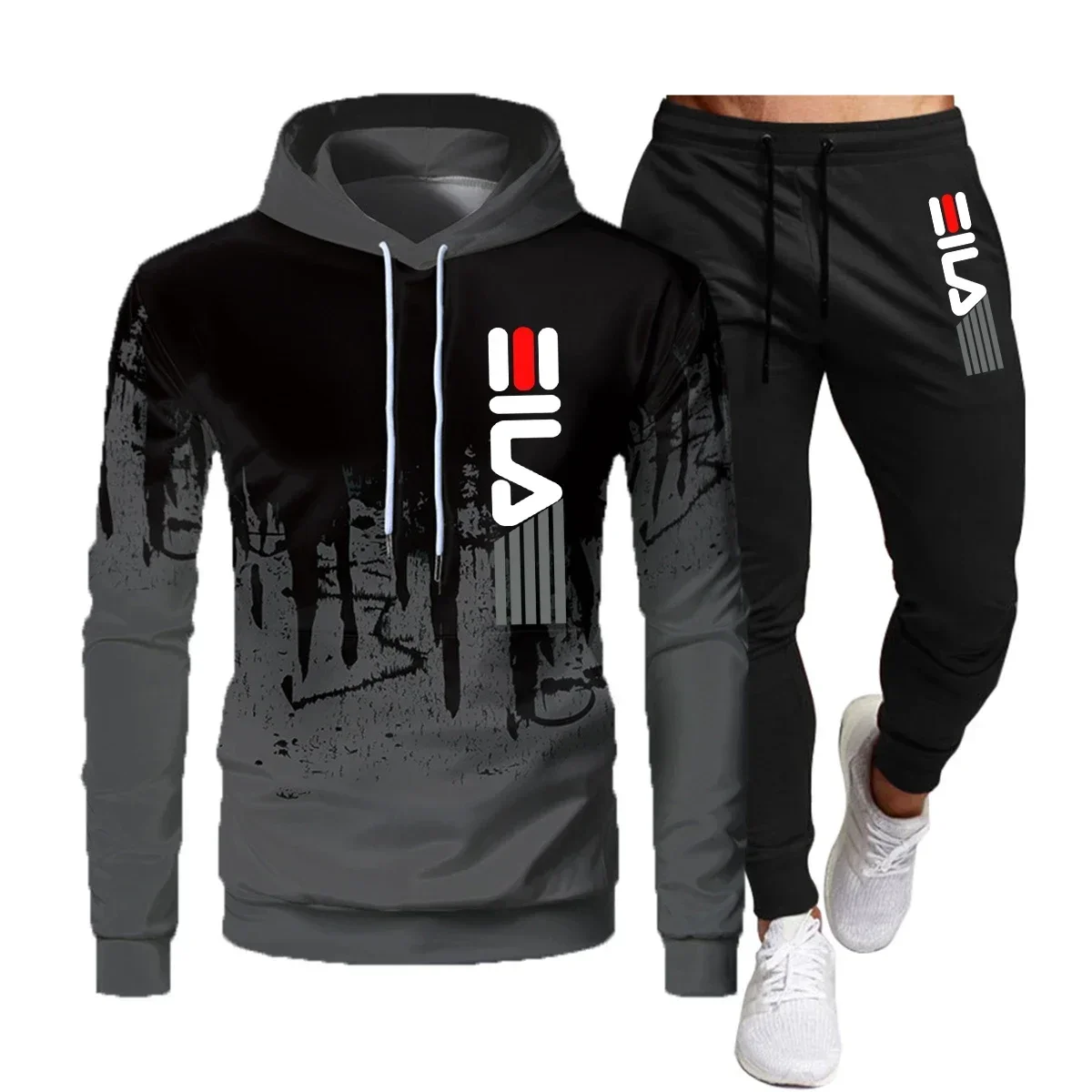 2025 Brand Autumn and Winter Hoodie Suit Men's Fashion Hoodie Brand Pants Casual Jogging Suit Sports Wear Sweatshirt thumbnail 3
