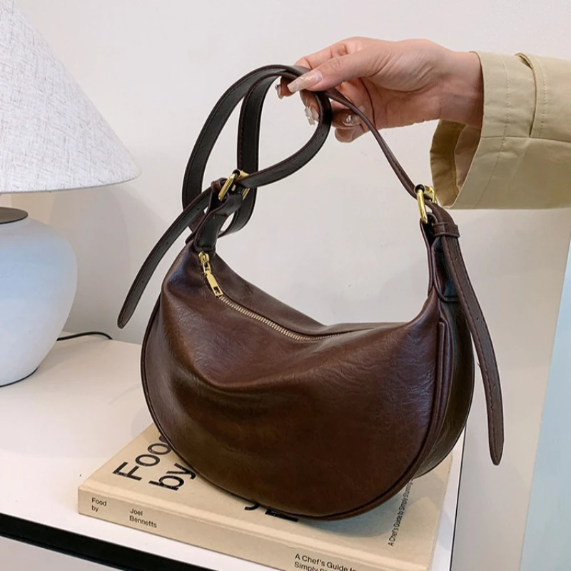 2025  Large Capacity Soft Crossbody Bags for WomenLuxury Handbags Solid Shoulder Bags Female Casual Travel Hobos Bag Vintage Sac thumbnail 3