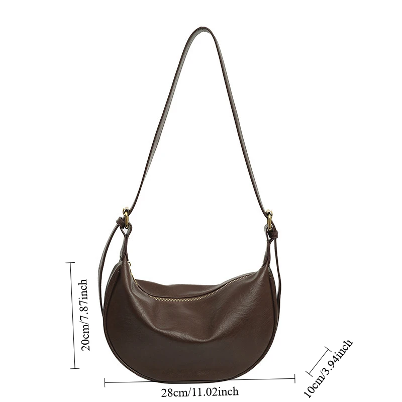 2025  Large Capacity Soft Crossbody Bags for WomenLuxury Handbags Solid Shoulder Bags Female Casual Travel Hobos Bag Vintage Sac thumbnail 6
