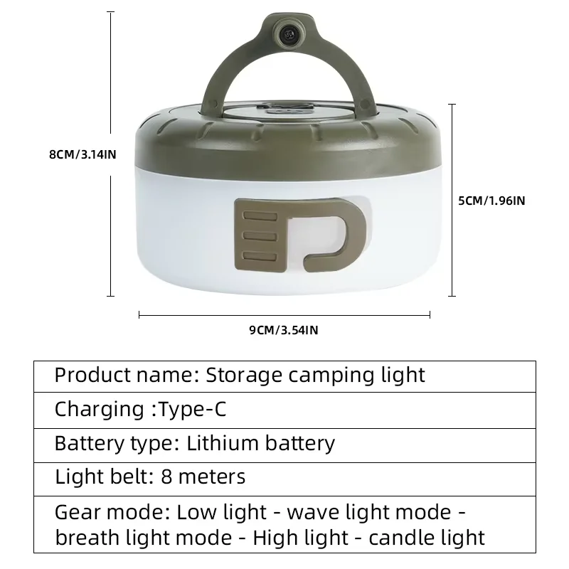 New LED camping light USB charging outdoor tent string light tape measure light camping light atmosphere light camping light thumbnail 6