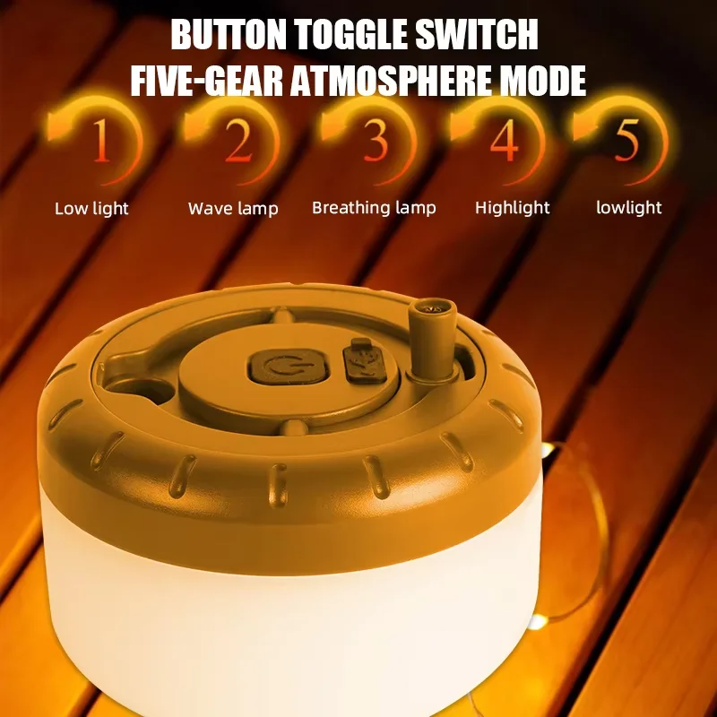 New LED camping light USB charging outdoor tent string light tape measure light camping light atmosphere light camping light thumbnail 5
