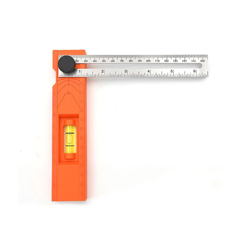 Multi-role Depth Measuring Ruler Adjustable Woodworking Multi-angle Marking Ruler Positioning Scribing Protractor Tool thumbnail 5
