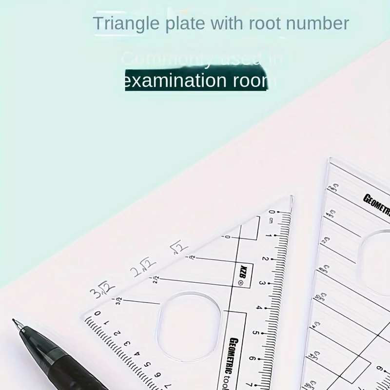 Compass and Ruler Set, Geometry Math Kit with Protractor, Triangles & Eraser, Essential School Supplies for Students, Office thumbnail 6
