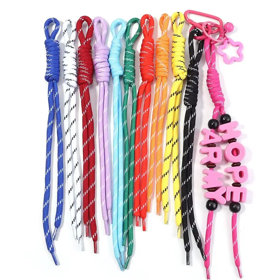 5pcs/lot Colorful Braided Lanyard Keychain Handmade Knot Nylon Rope Cord Thread For DIY Key Chain Pendant Bag Accessories thumbnail 3