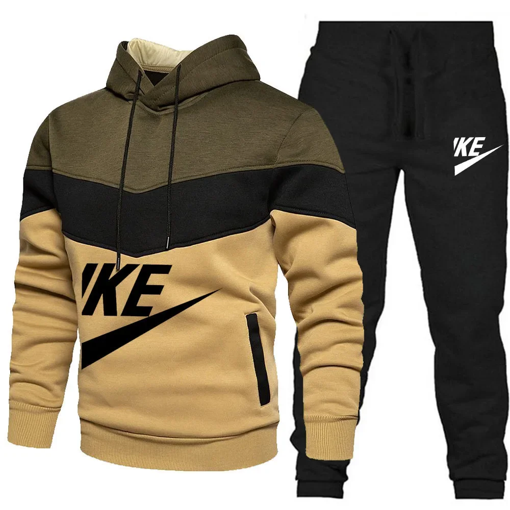 2025 New Autumn Winter Men's Sets Zipper Hoodie+Pants Pieces Casual Tracksuit Male Sportswear Brand Clothing Sweat Suit thumbnail 3