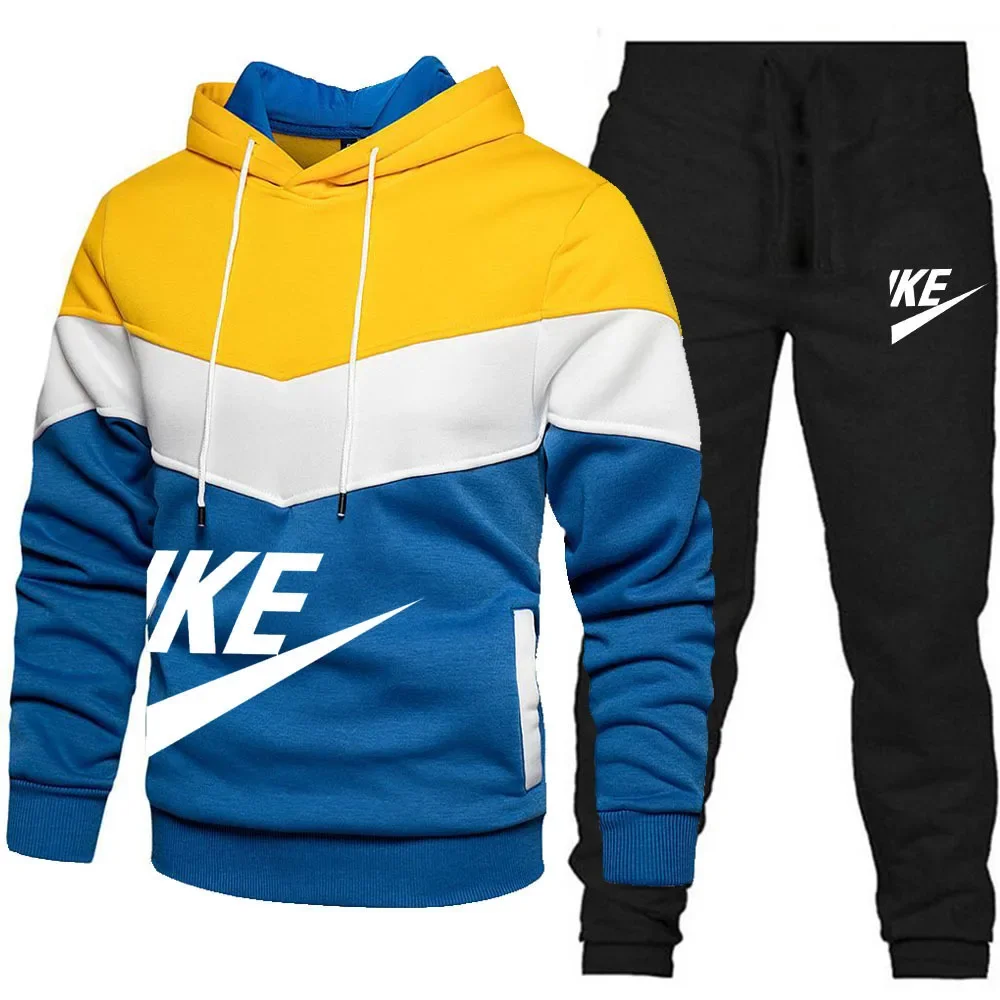 2025 New Autumn Winter Men's Sets Zipper Hoodie+Pants Pieces Casual Tracksuit Male Sportswear Brand Clothing Sweat Suit thumbnail 4