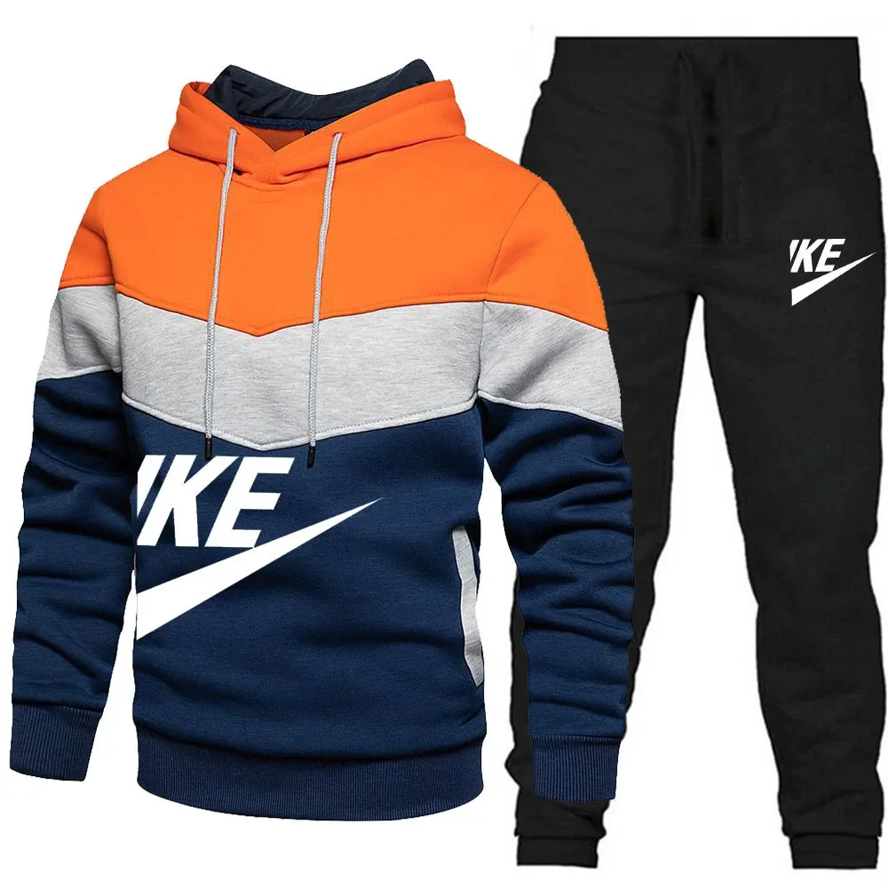 2025 New Autumn Winter Men's Sets Zipper Hoodie+Pants Pieces Casual Tracksuit Male Sportswear Brand Clothing Sweat Suit thumbnail 6
