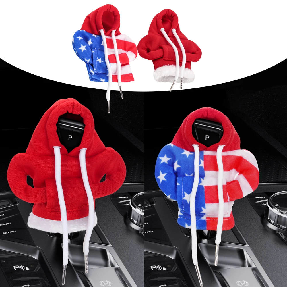 RASTP-Creative Car Gear Lever Decoration Hooded Cover Sweatshirt Gear Lever Decoration Interior Accessories SFN186 thumbnail 3