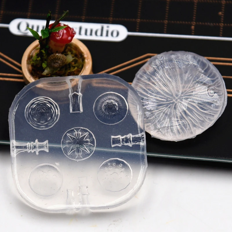 2pcs/set Mini Mushroom Silicone Mold Ultra-light Clay Resin Clay DIY Soft Pottery Miniature Mushroom Quick Modeling Tool thumbnail 5