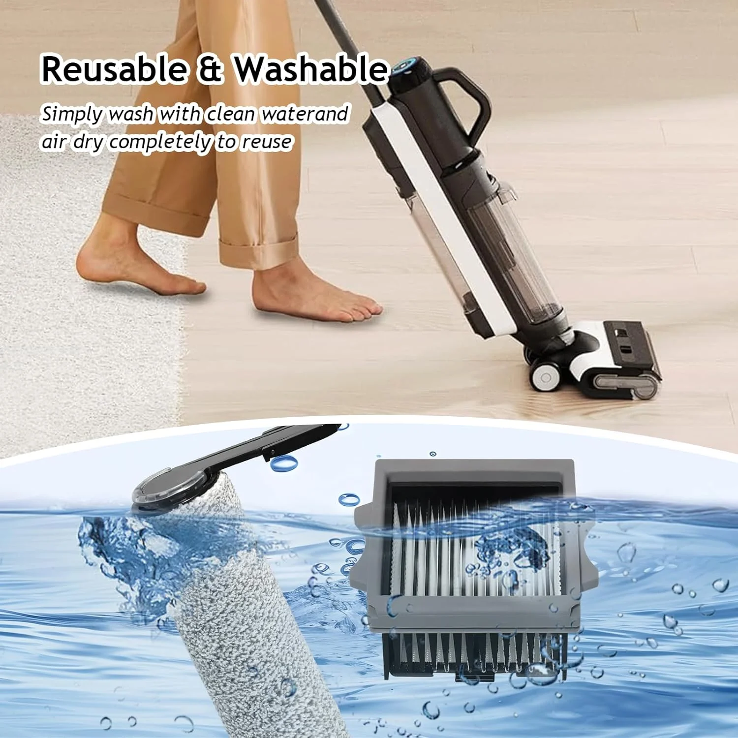 For Tineco Floor One Switch S6/Stretch S6 /S7 Stretch Ultra Wet Dry Vacuum Cleaner ConsumableRoller BrushHEPA Filter Accessories thumbnail 3