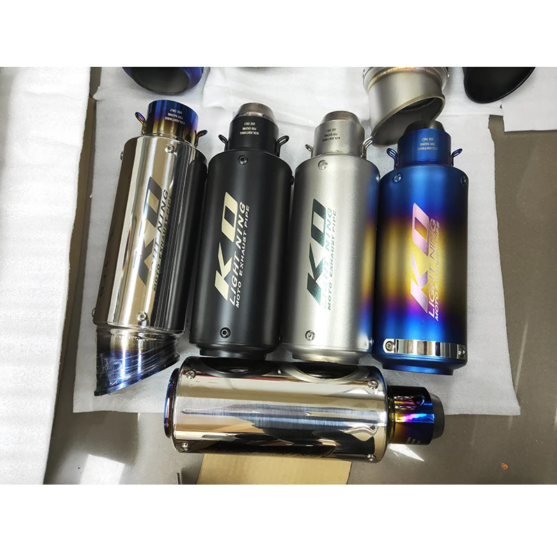 38-51MM Universal Motorcycle Racing Dirt Bike ATV Exhaust Muffler Tail Pipe Removable DB Killer  Slip On Modified System thumbnail 2