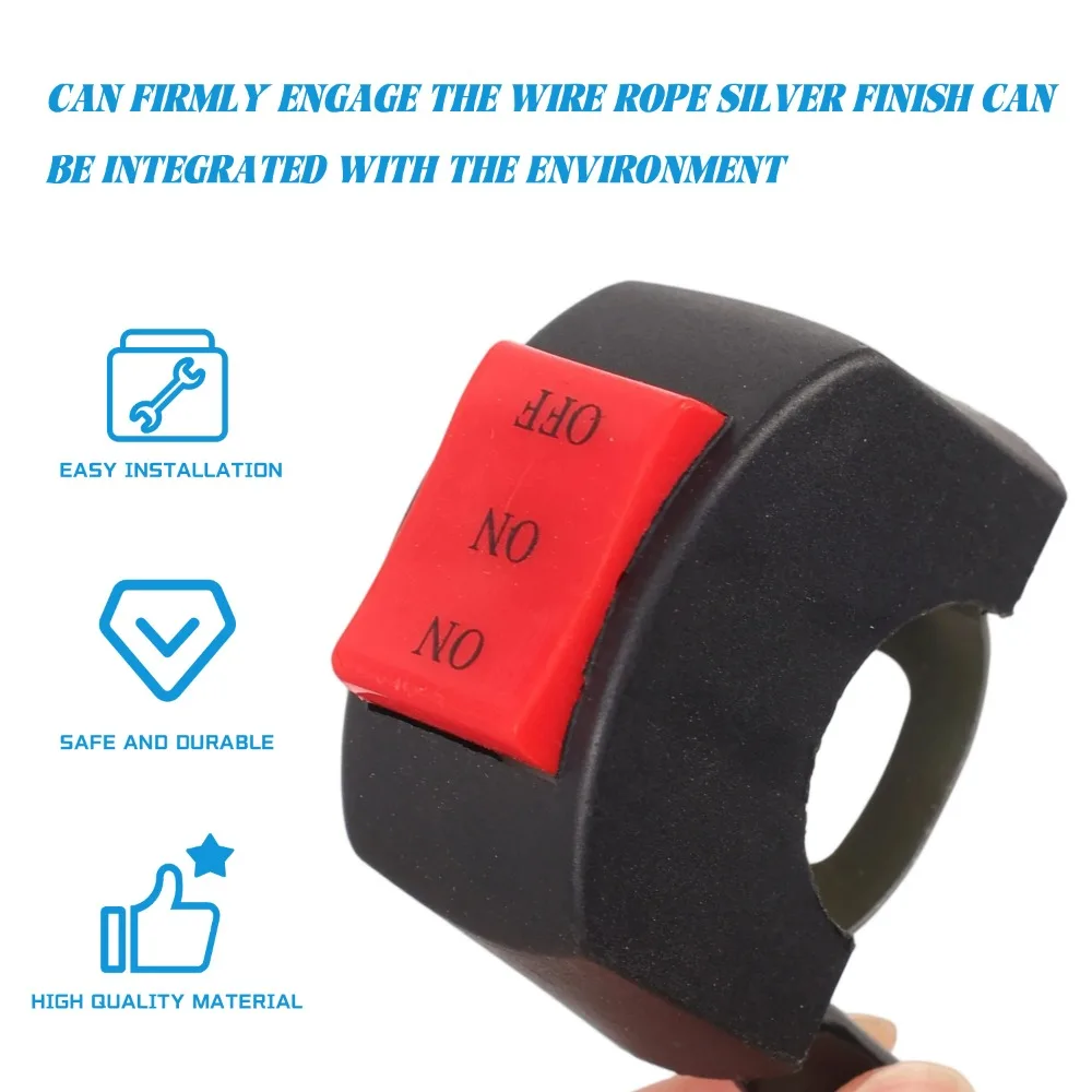 Motorcycle Handlebar Switch 3 Position ON/ON/OFF Control Button 3 Wire for ATV Scooter 22mm Fog Light Headlamp Modification Part thumbnail 4