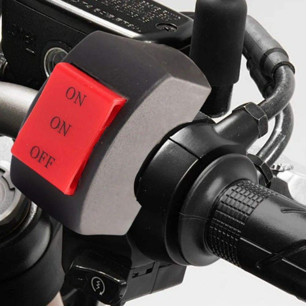 Motorcycle Handlebar Switch 3 Position ON/ON/OFF Control Button 3 Wire for ATV Scooter 22mm Fog Light Headlamp Modification Part thumbnail 2