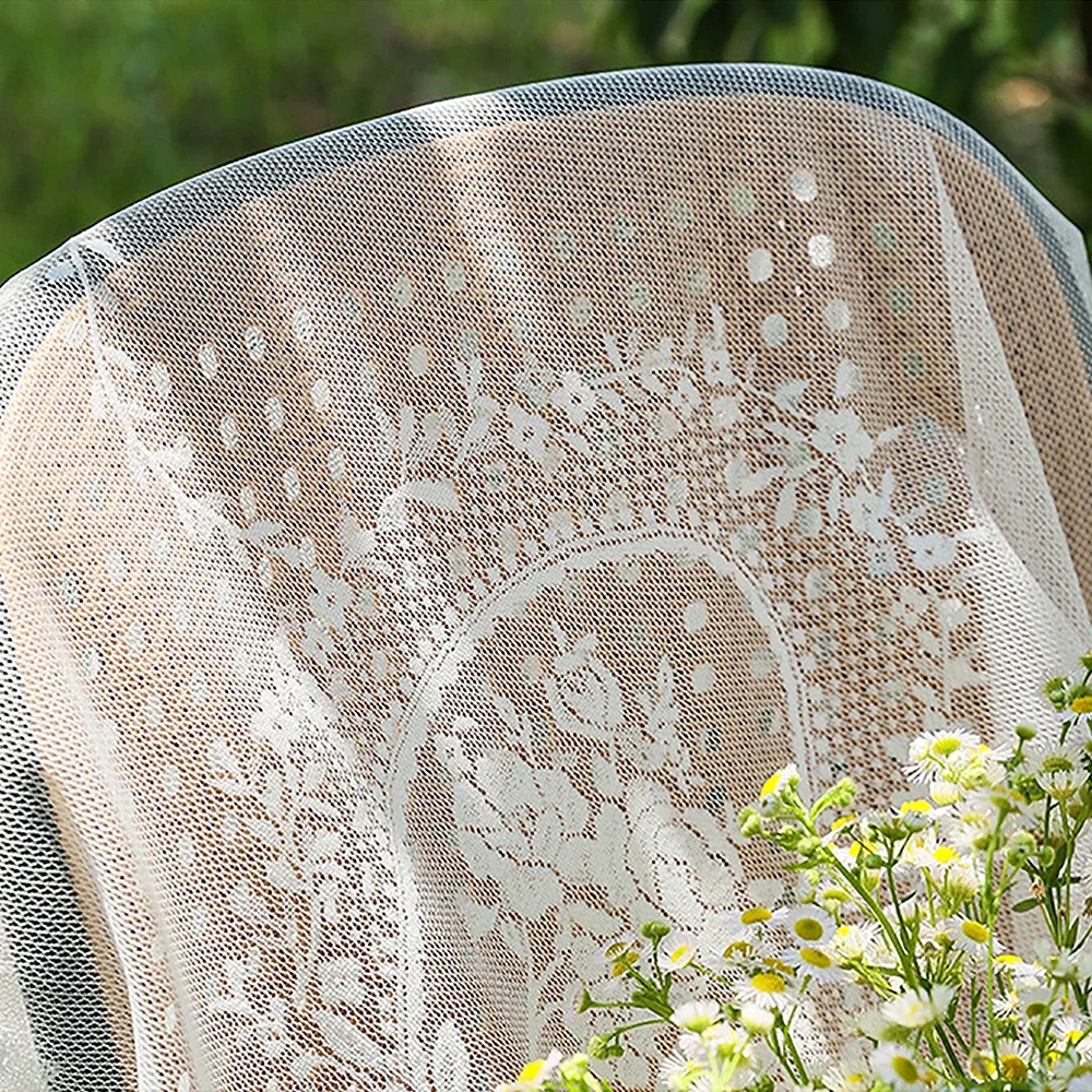 White Lace Tablecloth Embroidery Furniture Table Cover Wedding Banquet Party Dining Table Cloths Hotel Home Decor Tablecloth thumbnail 6