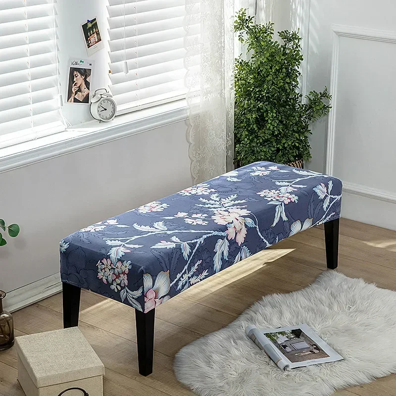 Long Bench Cover Printed Chair Cover for Living Room Bedroom Washable Seat Case Removable Dust-proof Slipcover Home Decor thumbnail 5