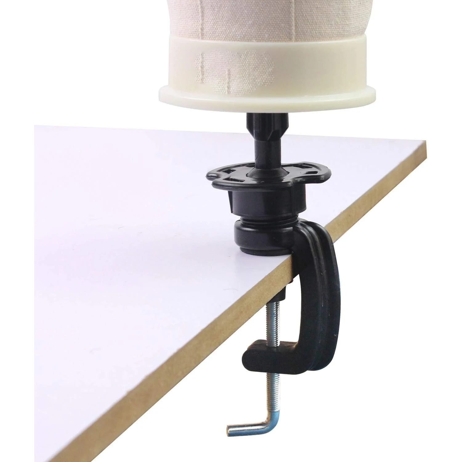 1Pc, Desktop Head Stand Wig Mannequin Head Stand Cosmetology Manikin Head Standard Holding Holder Clamp Stands Black