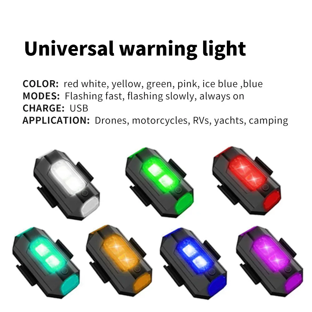 Motorcycle Light Drone Strobe Light 7 Color Mini USB LED Anti-Collision Bike Aircraft Night Flying Flashing Warning Signal Light thumbnail 5