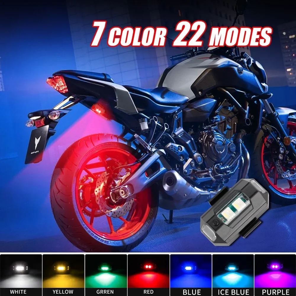 Motorcycle Light Drone Strobe Light 7 Color Mini USB LED Anti-Collision Bike Aircraft Night Flying Flashing Warning Signal Light thumbnail 4