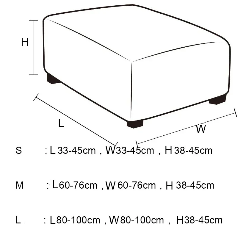 Durable Square Jacquard Durable Customized Stretch Footrest Ottoman Cover Folding Storage Stool Furniture Protector Slipcover thumbnail 4