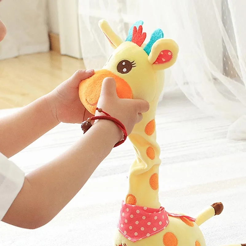 Cute Dancing Talking Giraffe Toy Repeating What You Say with 10 Songs Adjustable Volume Swaying Dancing Giraffe Musical Glowing thumbnail 4