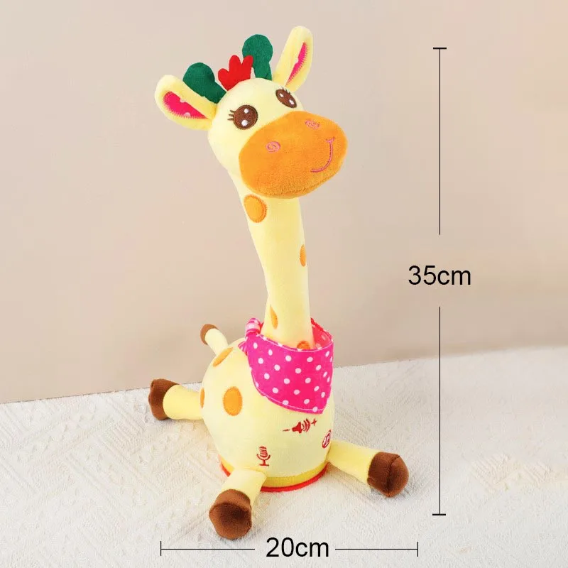 Cute Dancing Talking Giraffe Toy Repeating What You Say with 10 Songs Adjustable Volume Swaying Dancing Giraffe Musical Glowing thumbnail 5