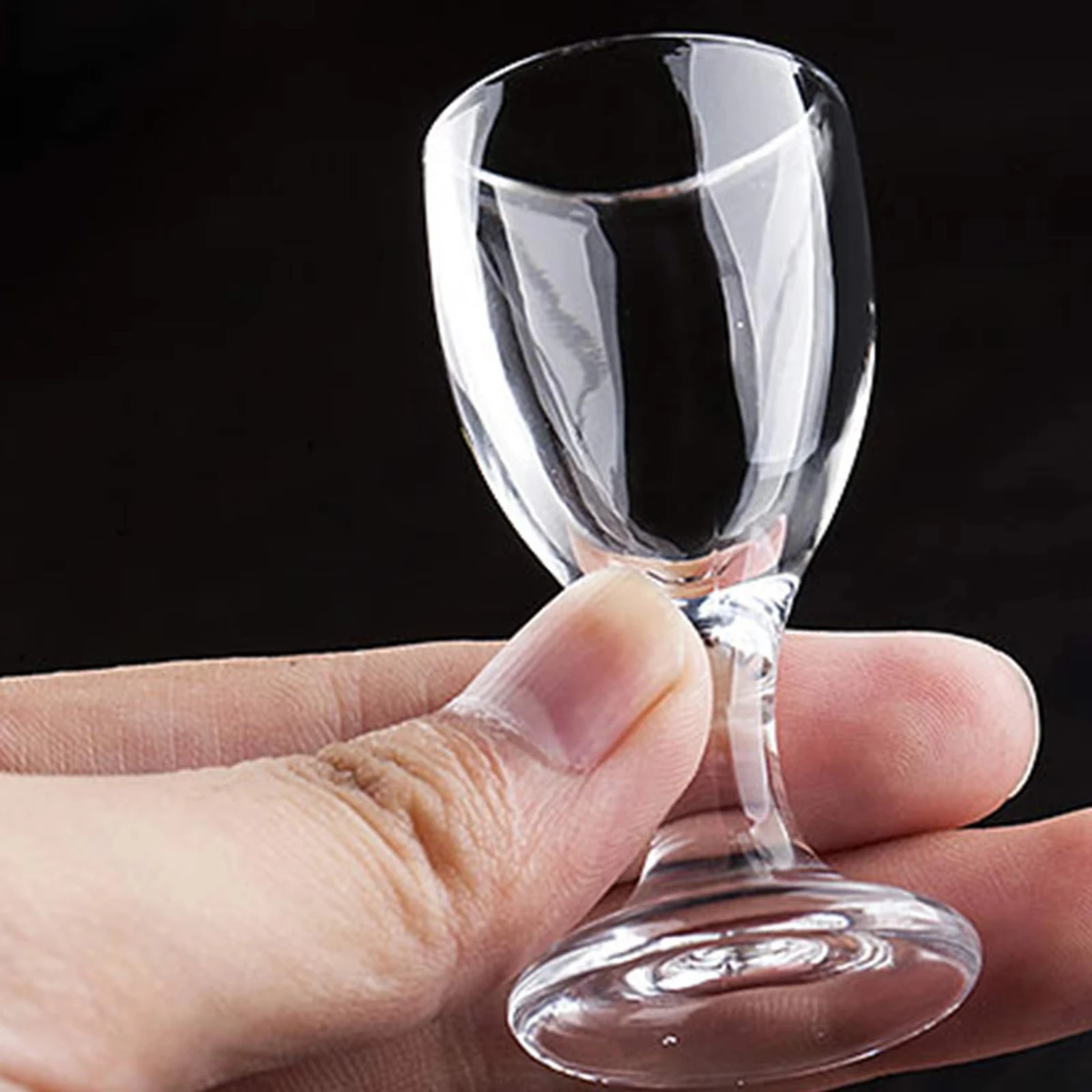 6Pcs/set Mini Shot Glasses 10ml Mini Wine Glass Cup Clear Tall Foot Glass Wine Cup for Bar Kitchen Home Wedding Party Decor thumbnail 4