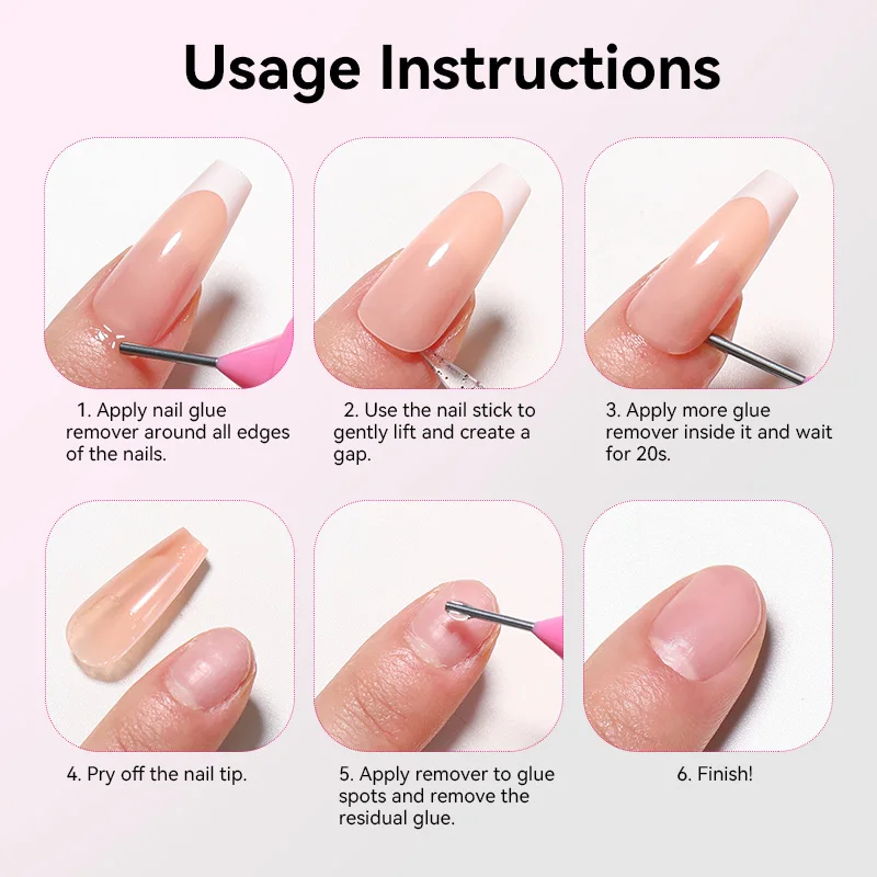 BORN PRETTY 30ml Pinpoint Nail Glue Remover Gel Polish For Press On Nail Quick Dry Gentle Easy To Soften Nail Tips Remover Tool thumbnail 5