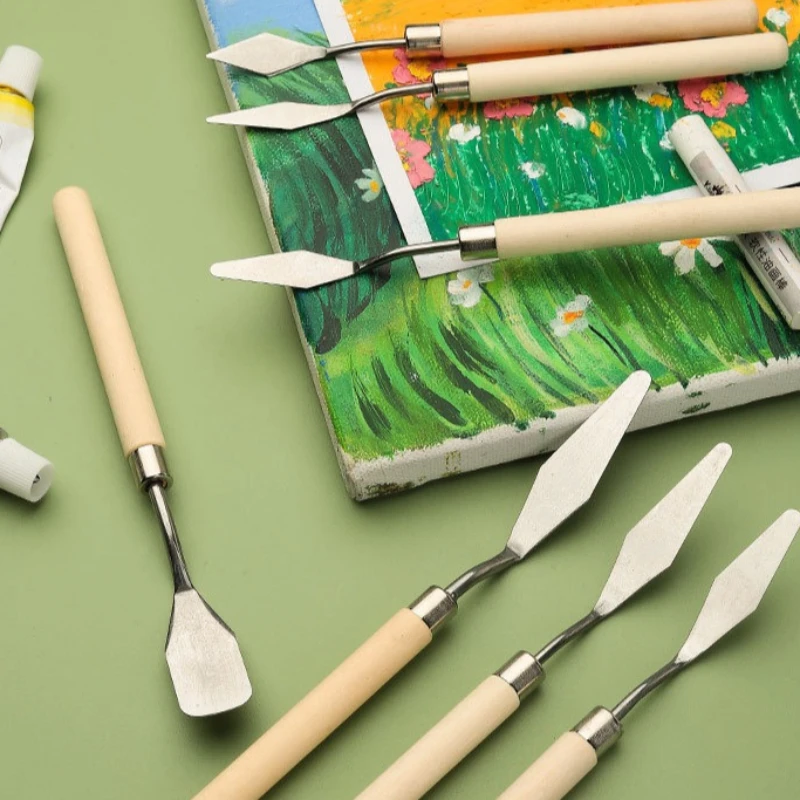 7Pcs/set Palette Knife Set for Color Mixing Spreading Multifunctional Art Scrapers for Painting Art Supplies thumbnail 2