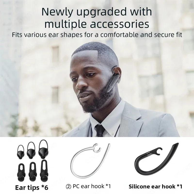 Wireless Bluetooth Headphones With Microphon Earphone ENC Noise Cancelling Handsfree Talking Headset Busines Auriculares Driving thumbnail 5
