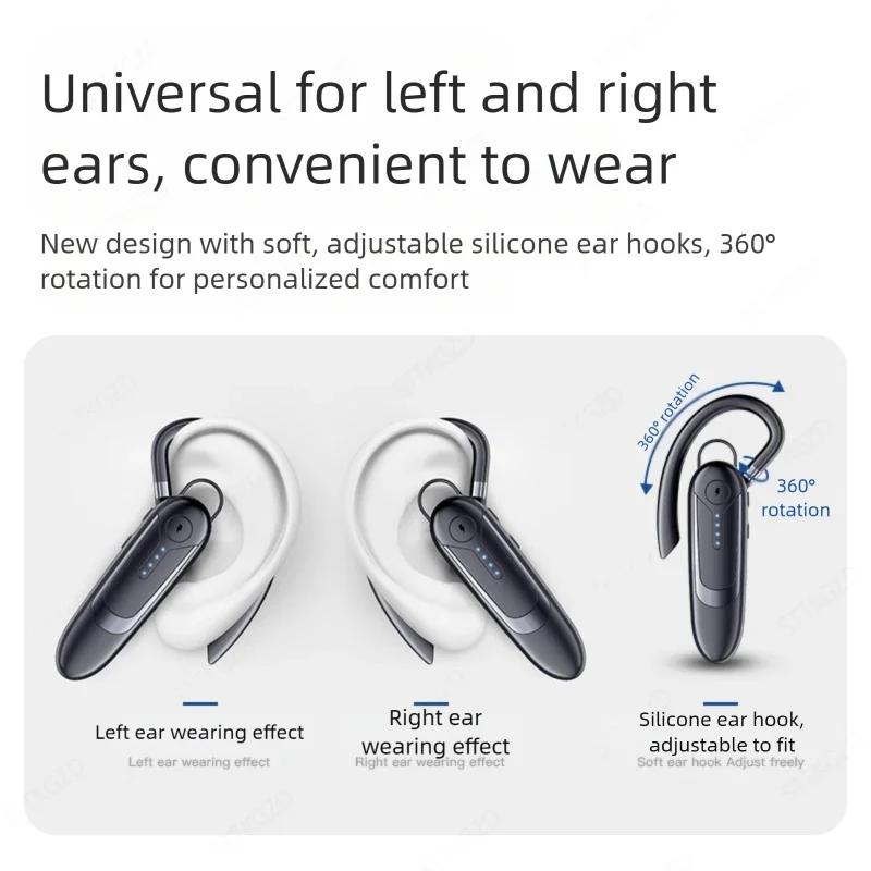 Wireless Bluetooth Headphones With Microphon Earphone ENC Noise Cancelling Handsfree Talking Headset Busines Auriculares Driving thumbnail 3