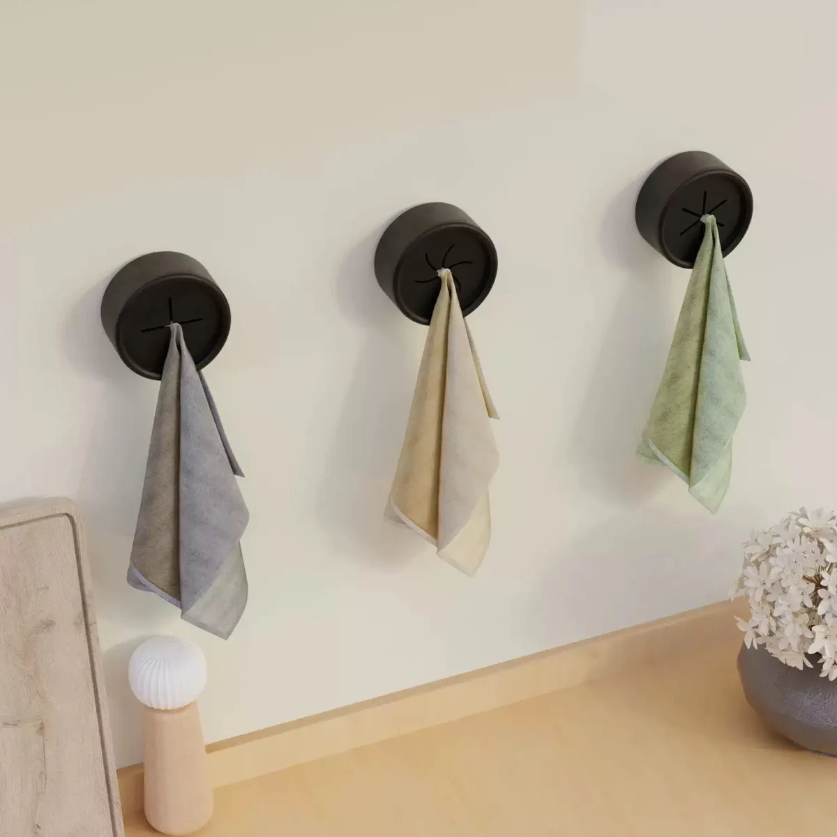 12/1pcs Self Adhesive Non Punching Towel Hooks Kitchen Bathroom Wall Mounted Towel Plug Holders Dishcloth Storage Rack Organizer thumbnail 4