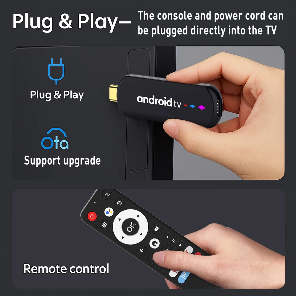 Android TV Stick H96 MAX S905L3 Smart TV Stick 4K Ultra HD Streaming TV Box Home Media Player Google Voice Assistant TV Stick thumbnail 6