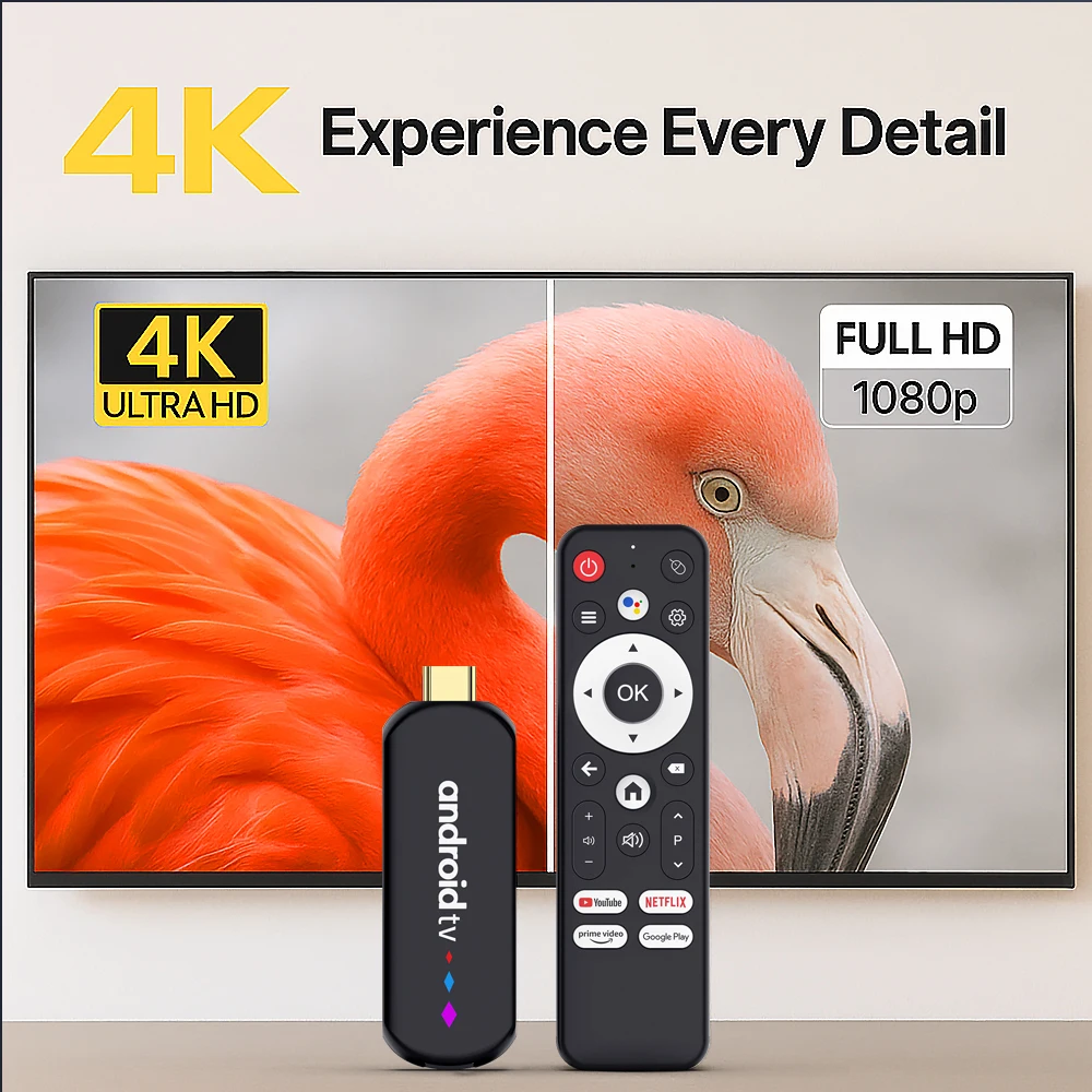 Android TV Stick H96 MAX S905L3 Smart TV Stick 4K Ultra HD Streaming TV Box Home Media Player Google Voice Assistant TV Stick thumbnail 4