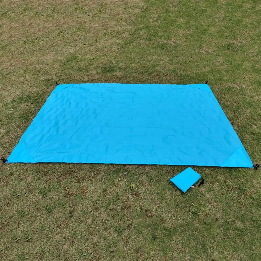 High Quality Ultralight Tent Floor Tarp Portable Foldable Oxford Cloth Pocket Mat with Sack Picnic Mat Camping Hiking thumbnail 2