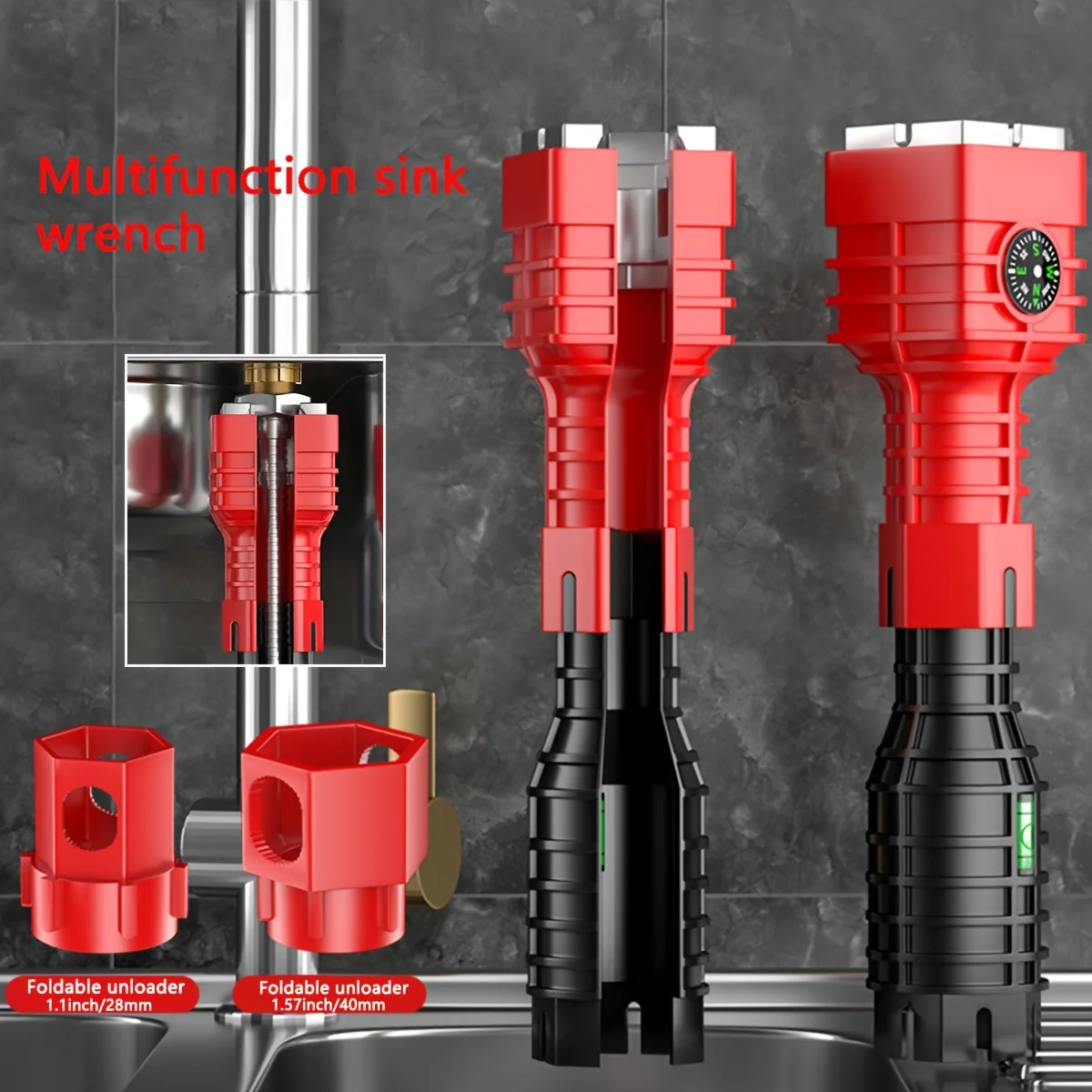 1pc  Bathroom & Kitchen Faucet Repair Tool Set - 24-in-1 Flume Wrenches