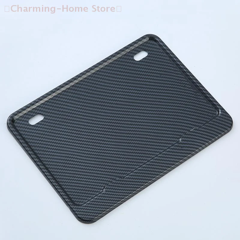 【M】Universal Motorcycle License Plate Frame, 1/2PCS Aluminum Alloy Rear License Plate Holder with Carbon Fiber Look thumbnail 5