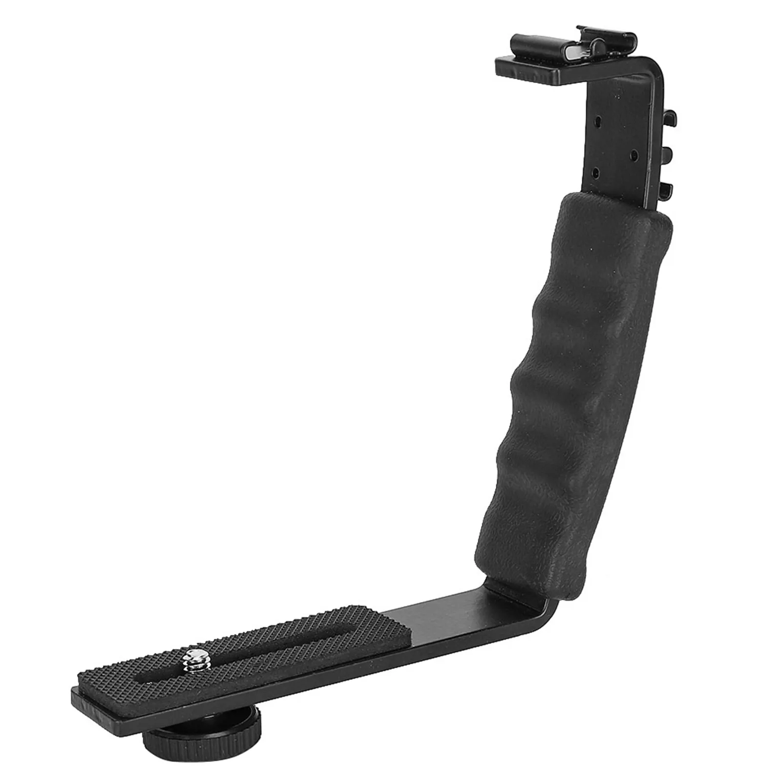 Camera Flash L Bracket Dual Hot Shoes Holder Mount Adapter Mount DV Microphone LED Light Dual Hot Shoe Flash Bracket